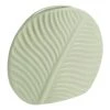 World Market Sage Green Ceramic Rounded Leaf Vase