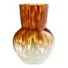 World Market Amber And White Bulb Confetti Glass Vase