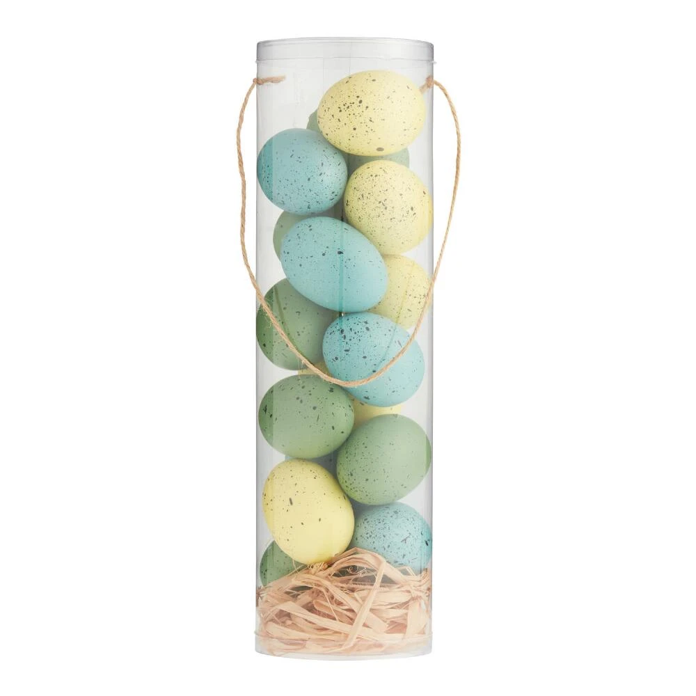 World Market Speckled Easter Eggs In Clear Tube 15 Pack
