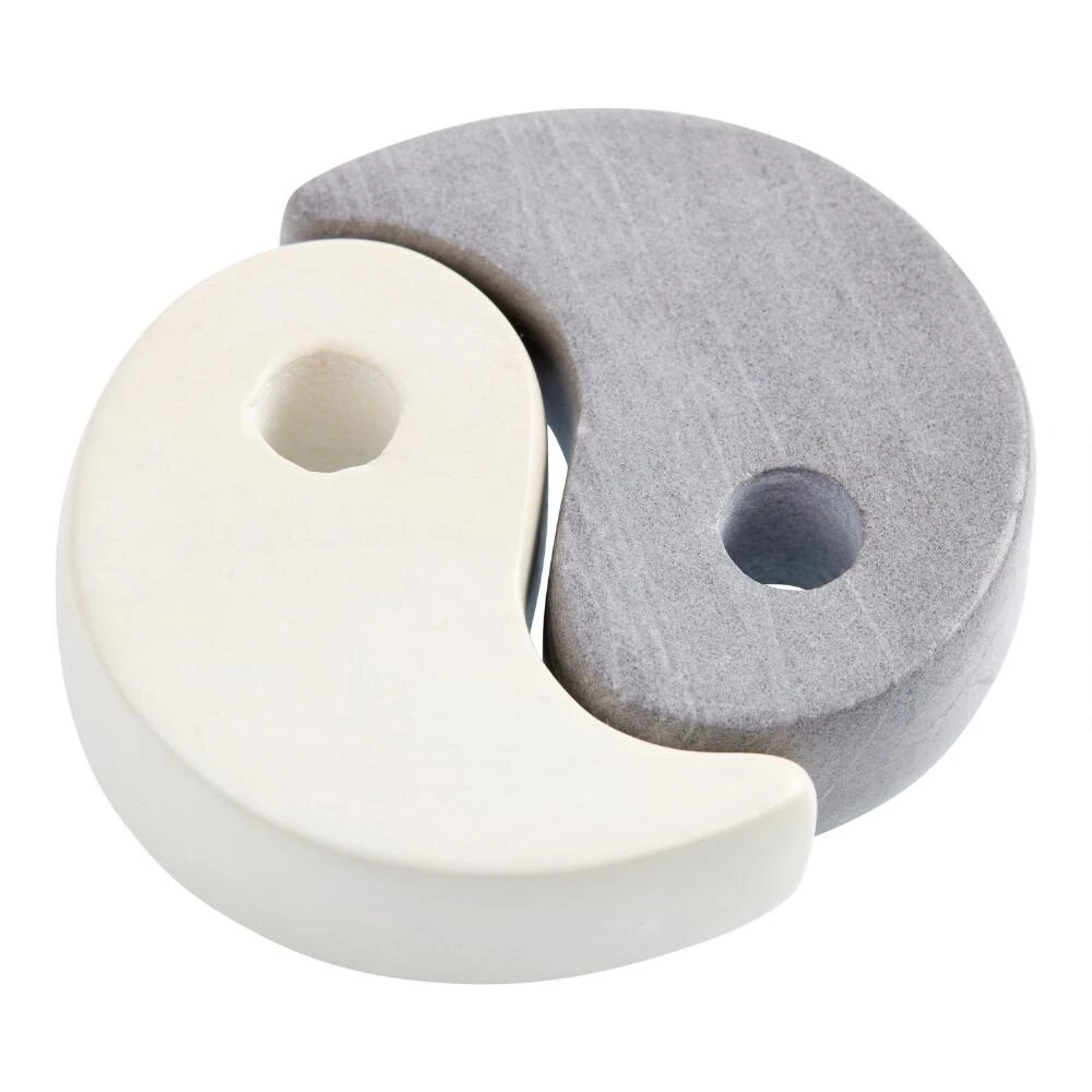World Market Kisii Natural Soapstone Yin Yang Decor
