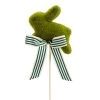 World Market Green Leaping Bunny Picks Set of 2