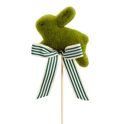 World Market Green Leaping Bunny Picks Set of 2