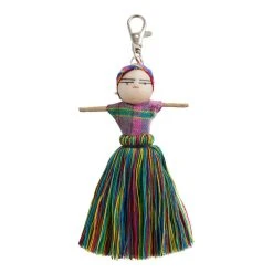 World Market Mayan Worry Doll Tassel Charm With Clip