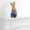 World Market Natural Fiber Bunny In Overalls Decor