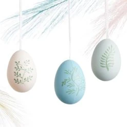 World Market Easter Egg Ornaments With Leaves 6 Pack
