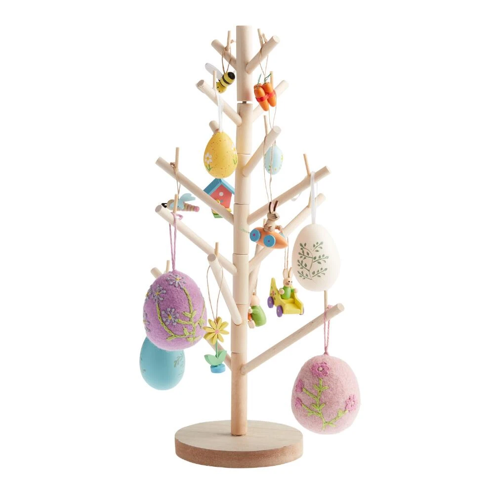 World Market Easter Egg Ornaments With Leaves 6 Pack - Image 2