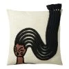 World Market Justina Blakeney Love My Locs Ivory and Black Throw Pillow