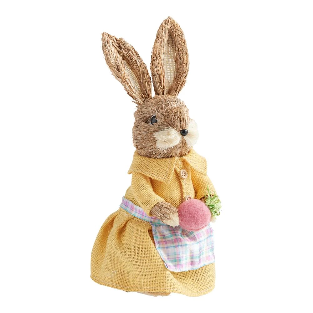 World Market Natural Fiber Bunny In Apron Decor - Image 2