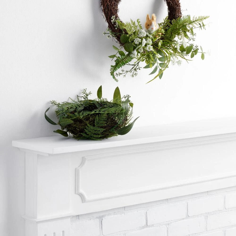 World Market Natural Twig And Faux Fern Nest - Image 2