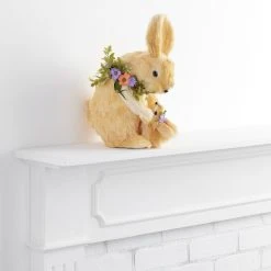 World Market Natural Fiber Bunny Mother And Baby Decor