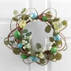 World Market Speckled Easter Egg and Natural Fiber Wreath