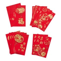 World Market Red And Gold Lunar New Year Lucky Envelope 12 Pack