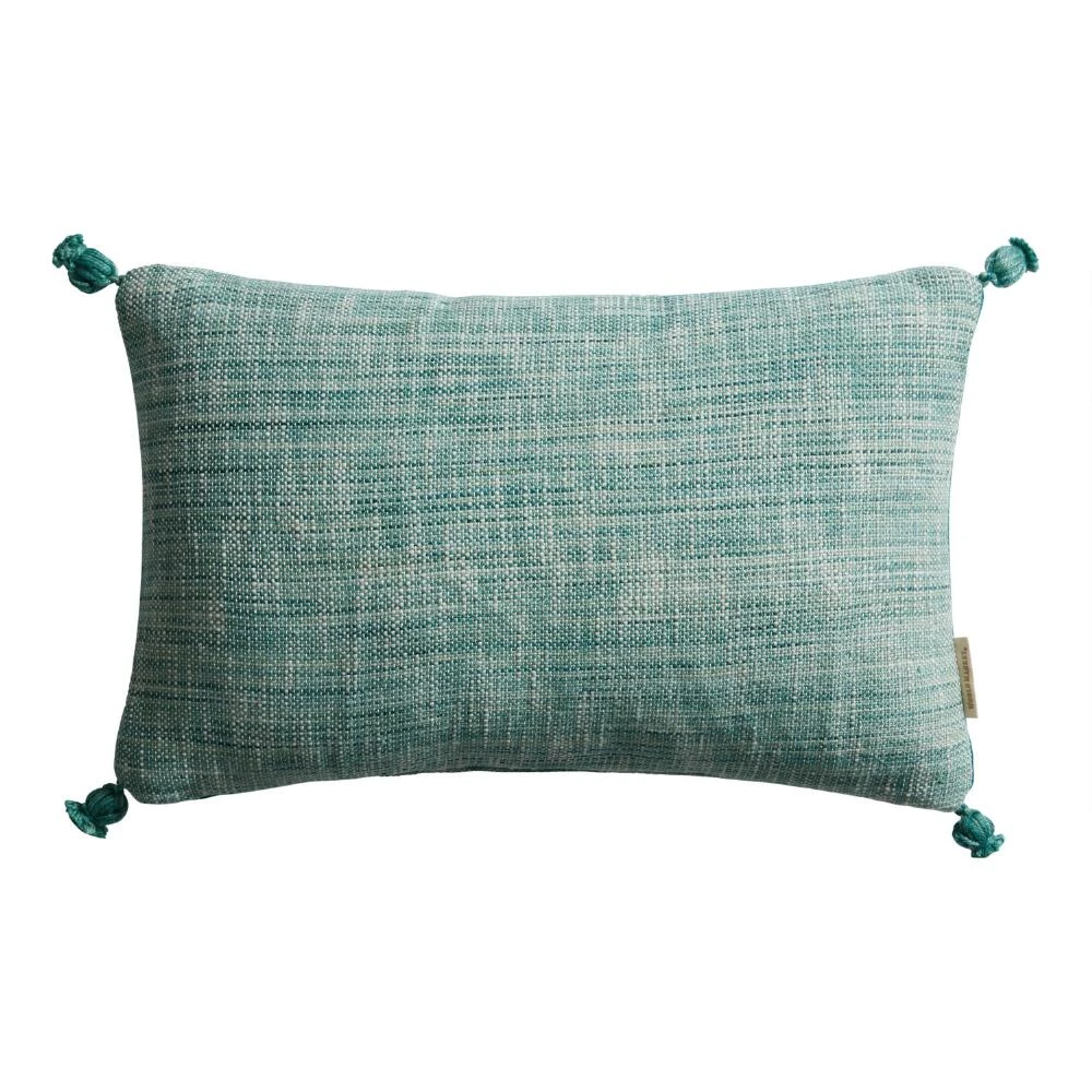 World Market Woven Corner Tassel Indoor Outdoor Lumbar Pillow - Image 6