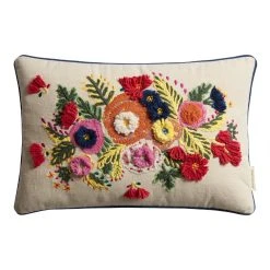 World Market Multicolor Floral Burst Lumbar Pillow