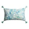 World Market Blue Amalfi Print Indoor Outdoor Lumbar Pillow
