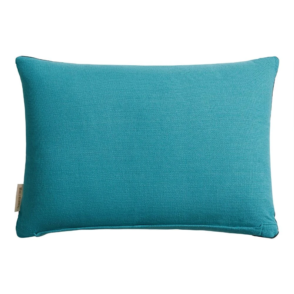 World Market Oaxaca Black Multi Embroidered Indoor Outdoor Lumbar Pillow - Image 2