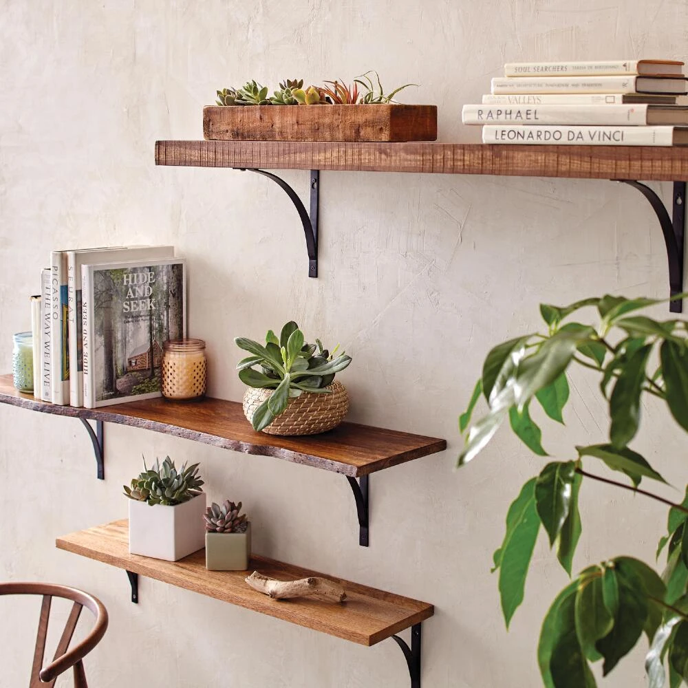 World Market Organic Edge Wood Mix & Match Wall Shelf - Image 2