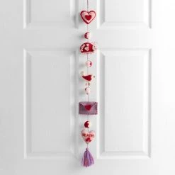 World Market Felted Wool Valentine's Day Icons Hanging Decor