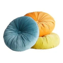 World Market Round Tufted Velvet Throw Pillow