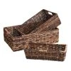 World Market Madras Low Dark Brown Abaca Utility Basket