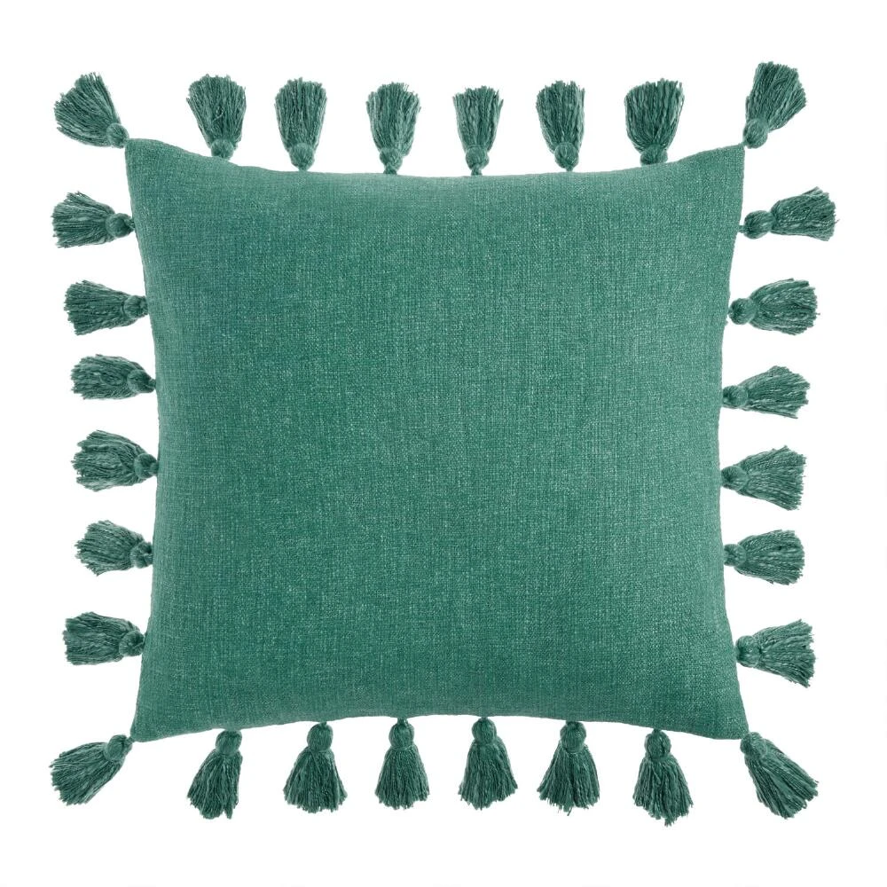 World Market Four Sided Tassel Throw Pillow - Image 8