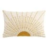 World Market Tufted Embellished Sunrise Lumbar Pillow