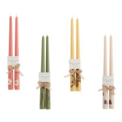 World Market Pastel Botanicals Taper Candle 2 Pack