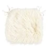 World Market Ivory Mongolian Faux Fur Chair Cushion