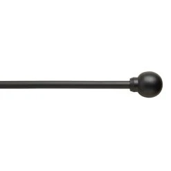 World Market Matte Black Ball Finial Curtain Rod