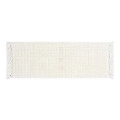 World Market Ivory Woven Dot Bath Mat