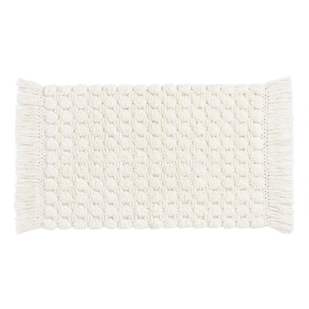 World Market Ivory Woven Dot Bath Mat - Image 2