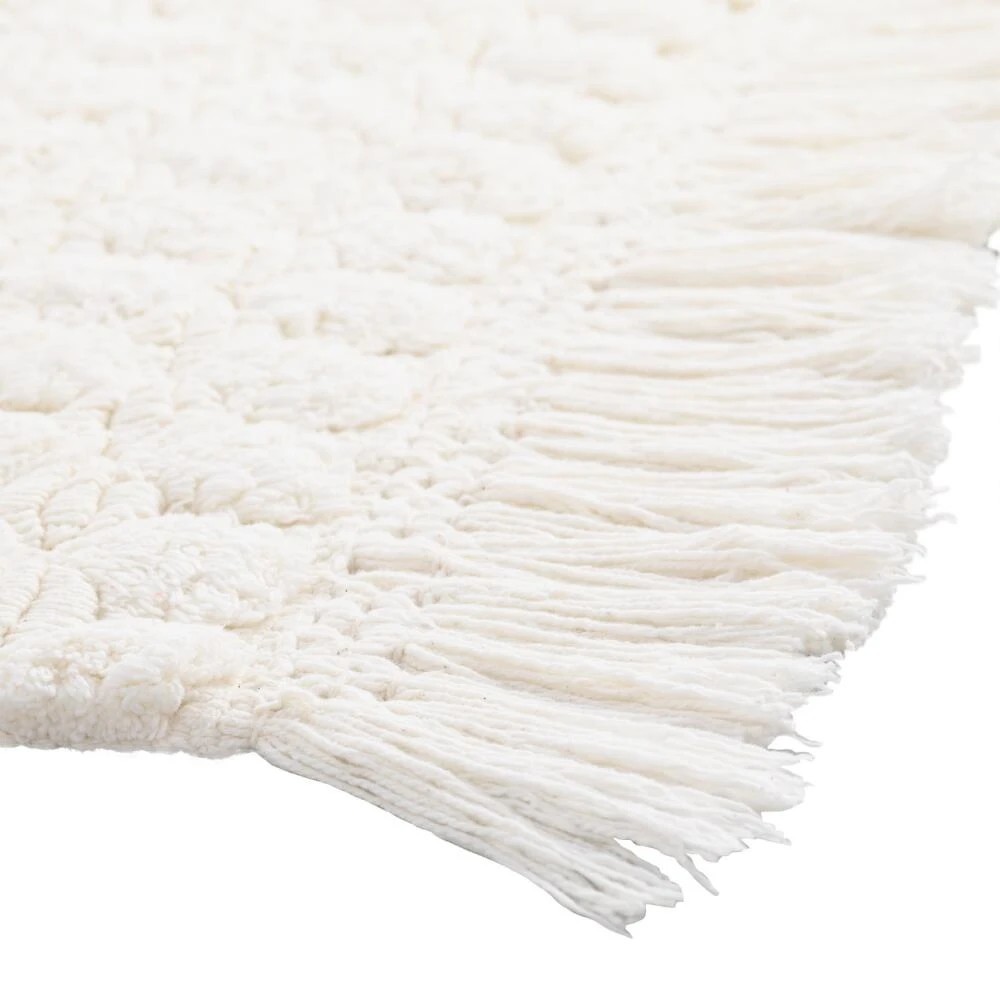 World Market Ivory Woven Dot Bath Mat - Image 3