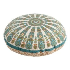 World Market Round Medallion Floral Floor Cushion