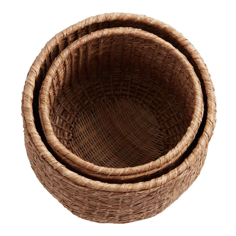 World Market Annika Water Hyacinth Pedestal Basket - Image 3