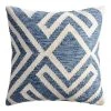 World Market Blue and Ivory Geometric Indoor Outdoor Throw Pillow