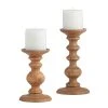 World Market Natural Wood Pillar Candle Holder