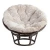 World Market Frosted Latte Faux Fur Textured Papasan Chair Cushion