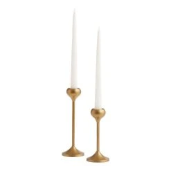 World Market Talia Gold Taper Candle Holder