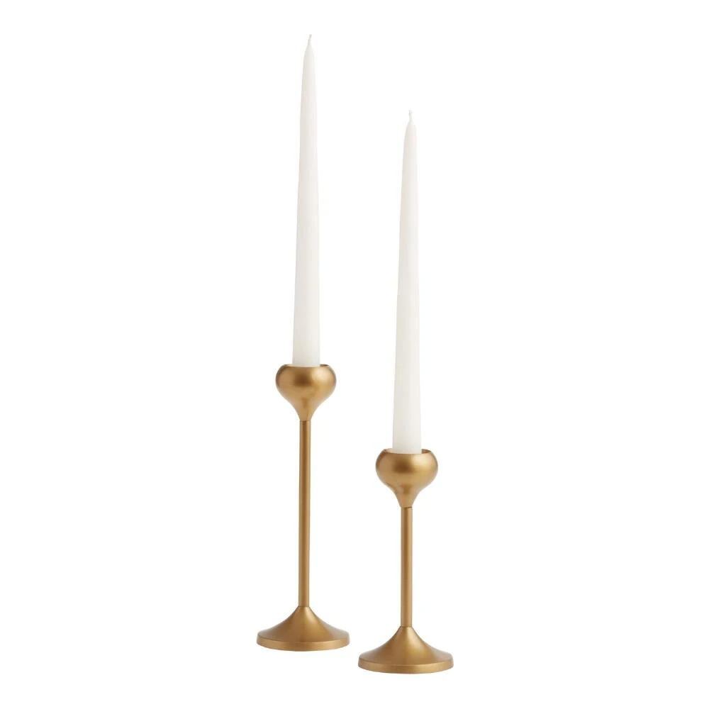 World Market Talia Gold Taper Candle Holder