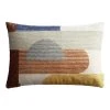 World Market Tufted Modern Geo Print Lumbar Pillow