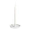 World Market White Ceramic Saucer Taper Candle Holder